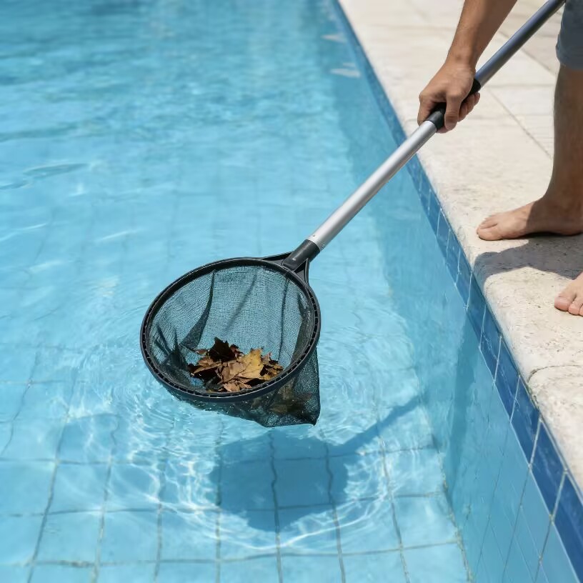 Swimming Pool Skimmer Net Leaf Rake - Fijnmazige zak voor het verwijderen van