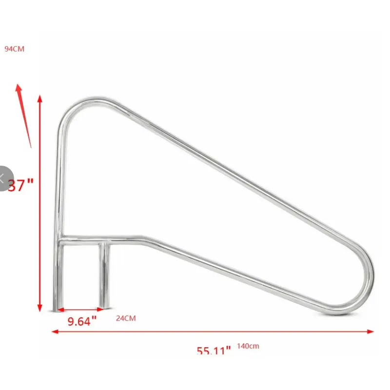 Swimming Pool Safety Handrail Stainless - Zwembadtrap van 304 roestvrij staal met
