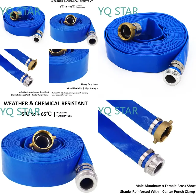 Pool Backwash Hose Heavy Duty 2 Inch - 2 inch 100 ft blauwe PVC